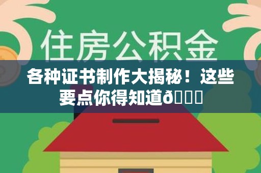 莆田各种证书制作大揭秘！这些要点你得知道😎